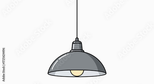 Modern Minimalist Pendant Lamp Illustration
