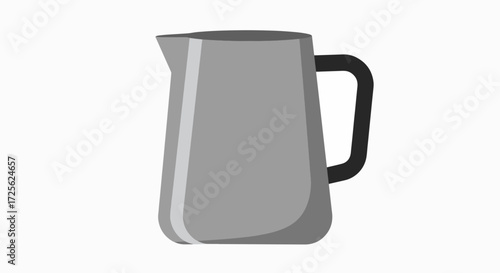 Modern Gray Milk Pitcher Icon: Barista Essentials