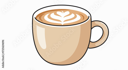 Creamy Latte Art: A Cozy Coffee Moment