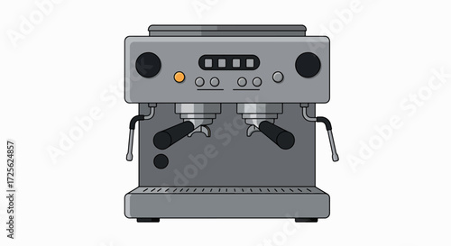 Dual-Group Espresso Machine: Cafe Style Illustration