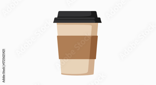 Takeout Coffee Cup: Simple, Clean Design