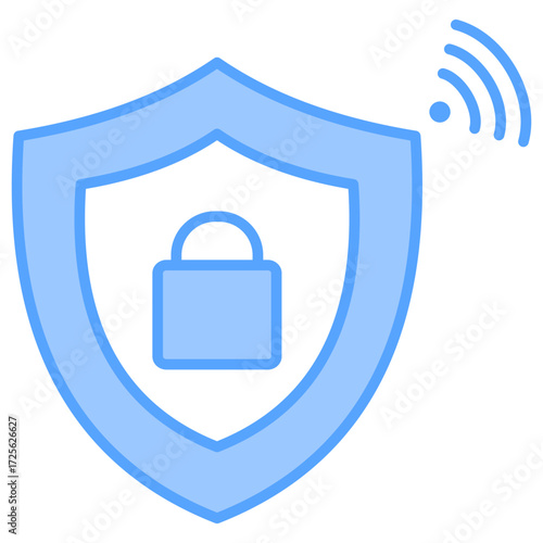 Vpn Lock Blue Icon