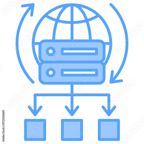 Proxy Server Blue Icon