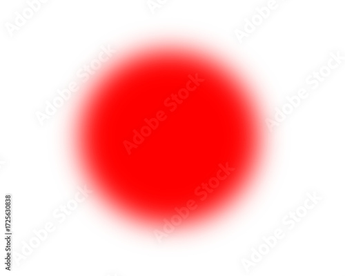 Vibrant red glowing orb with soft edges isolated on transparent background