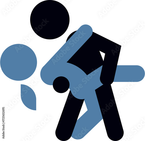 happy young couple dancing clip art icon symbol, tango dance, male and female dancer characters, romance concept, leisure activity, active lifestyle, isolated vector illustration