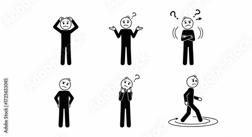 Stick Figures Depicting Confusion A Visual Representation of Uncertainty