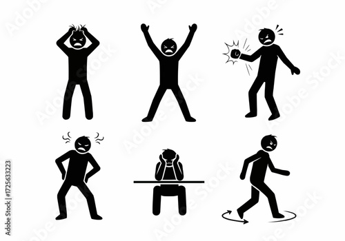 Diverse illustrations showcasing emotional states, depicting a range of human feelings and reactions