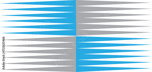 Spiked Pattern with Alternating Colors. Editable Clip Ar.t