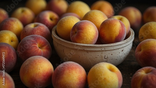 peaches in a bowl