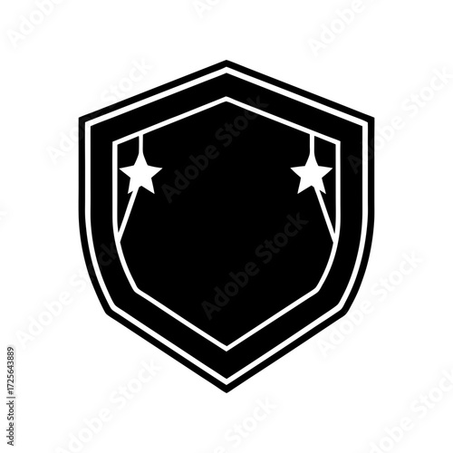 Silhouette octagon boxing team crest shield sports emblem vector design with white background