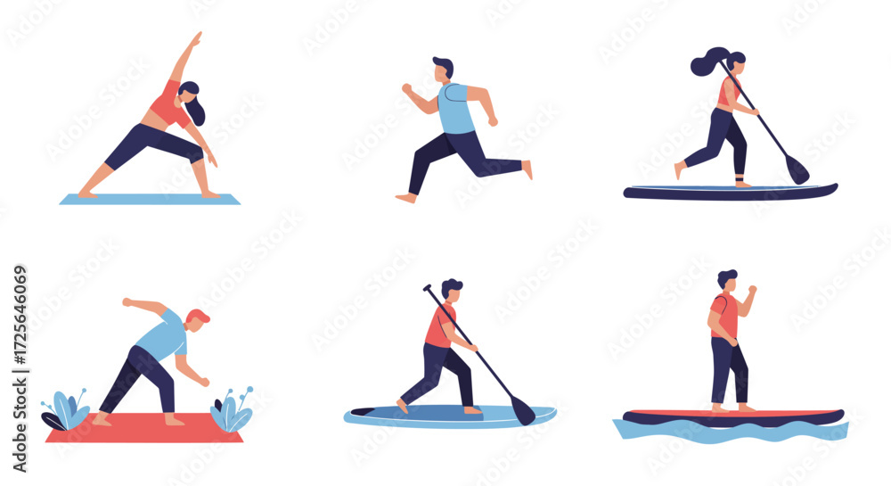 Fototapeta premium Empowering Diverse Teams: Collaborative Flat Design for Modern Business & Tech Solutions