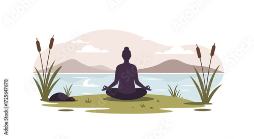 Workplace Wellness: Tranquil Professional Achieving Mental Clarity