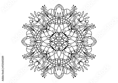 Mandala Art Work hand writing set 1 A