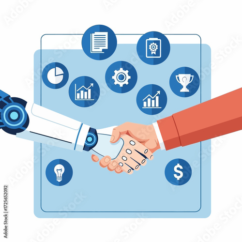 The Future of Collaboration Human and AI Handshake