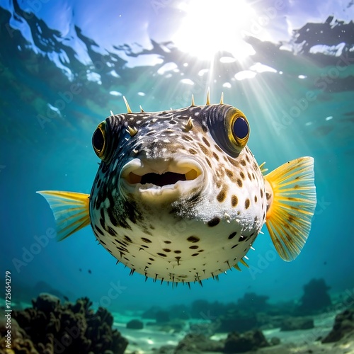 Close-up of a pufferfish