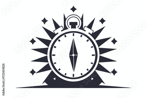 Pixelated alarm clock shows the passage of time in a retro style