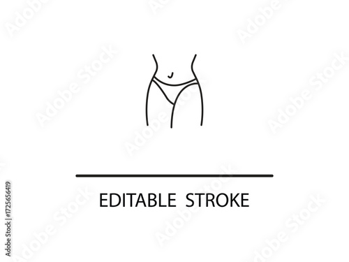 Minimalist body line art for wellness brands and fitness campaigns Editable stroke design for custom artwork or logo creation.