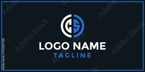The bold circle CS logo design