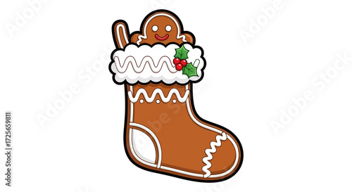 Gingerbread delight a festive stocking filled with christmas cheer and sweet gingerbread goodness