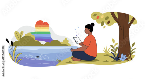 Empowering Diverse Teams: Flat Vector for Inclusive Corporate & Tech Branding