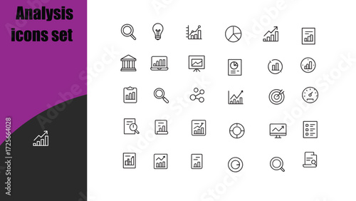 Analysis icons set