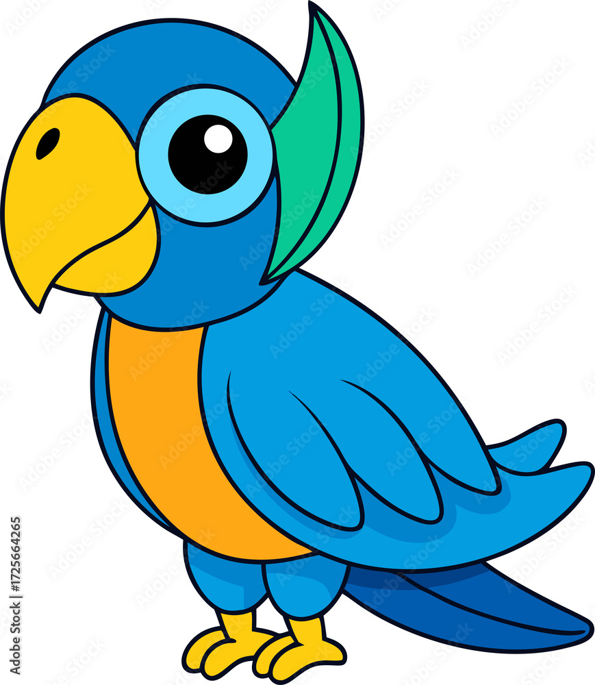 Fototapeta premium blue bird cartoon