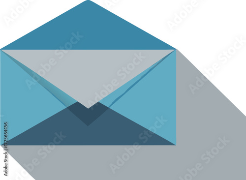 Open blue envelope mockup vector illustration scalable eps graphic message communication