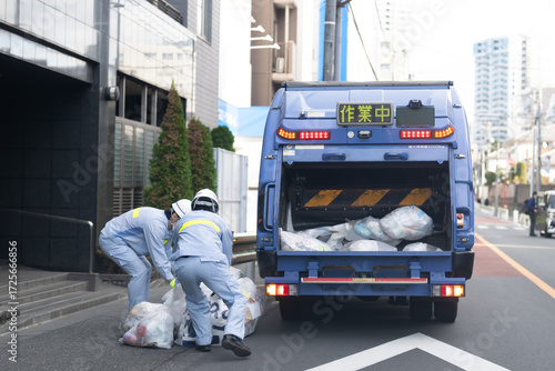 Cuadro en lienzo ごみ収集・ゴミ収集車