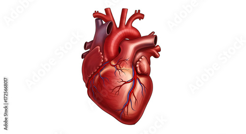 Wallpaper Mural Detailed Realistic Human Heart Anatomy Medical Education Illustration Torontodigital.ca