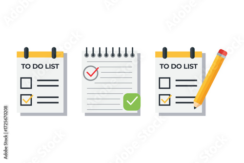 To-do list, notepad, and pencil, task management