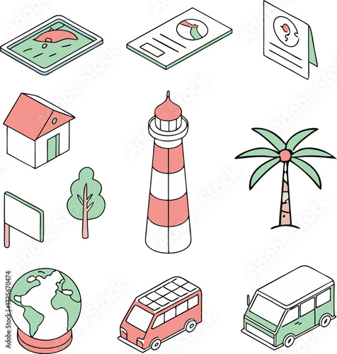 Plan your dream vacation with this fun travel icons set perfect for website design, apps and presentations. Get inspired and start exploring now!