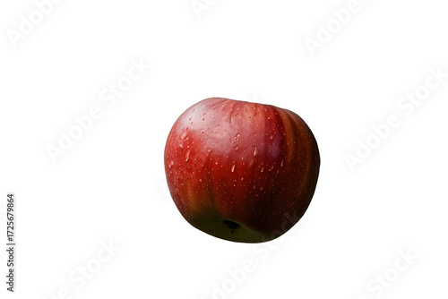 red apple on white background
