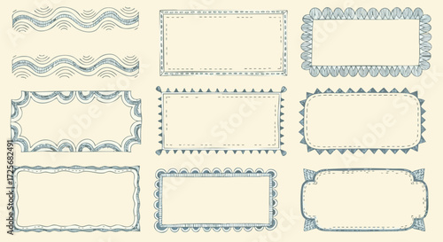Discover charming hand drawn decorative borders and frames perfect for adding a unique, artistic touch to any project, invitations, or scrapbooking needs