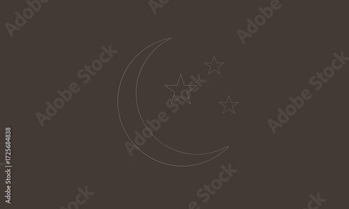moon icon, vector illustration.