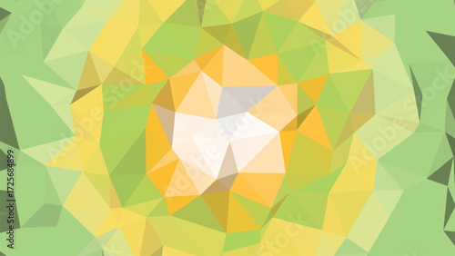 Green yellow and white low poly abstract geometric background polygon