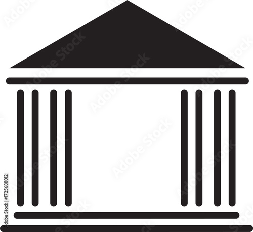 A classically styled bank icon