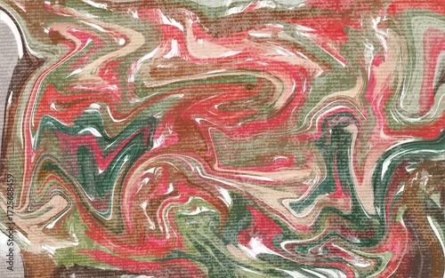 Abstract Brushstroke Composition with Lush Colors