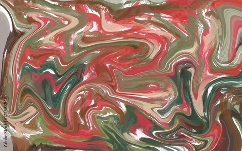 Abstract Brushstroke Composition with Lush Colors