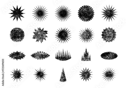 Wallpaper Mural Grunge Starburst and Distressed Abstract Shapes Collection Torontodigital.ca