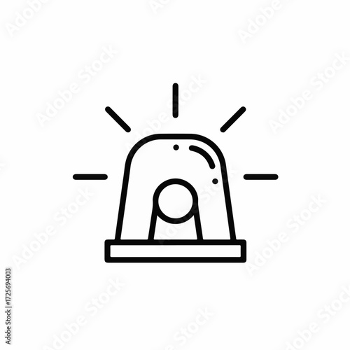 Flashing emergency light signaling danger or alert