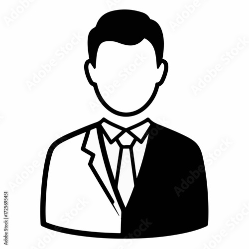 Professional man in suit, representing duality and business persona