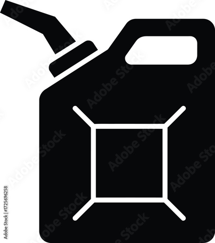 Vector fuel canister vector icon on white background Design