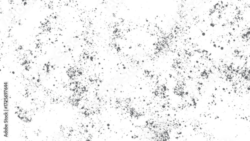 Transparent grunge texture with splattered dirt spots and dust overlay. Urban halftone grunge effect with subtle distressed texture vector background. 