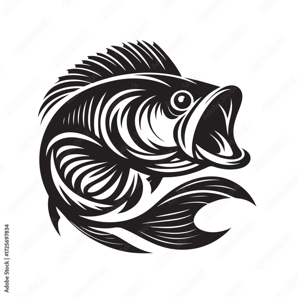 Naklejka premium Fish Vector Illustration | Fishing Logo Design