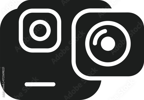accident recorder camera vector symbol
