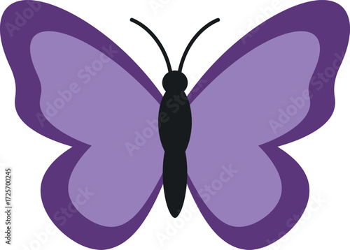 Purple Butterfly Vector Illustration