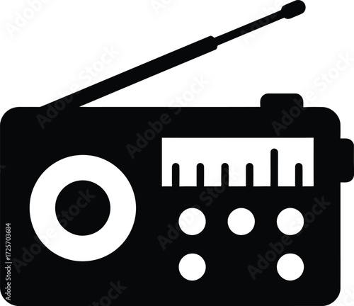 radio transmitter vector icon Isolated on White Background
