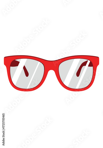Stylish red framed eyeglasses for a modern and classic look.