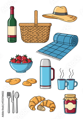 A delightful assortment of items for a perfect outdoor picnic gathering