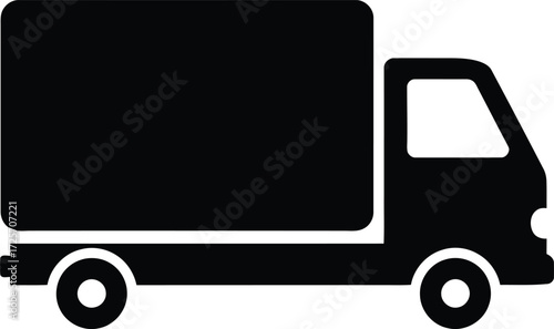 Delivery truck vector icon on a white background Isolated on White Background